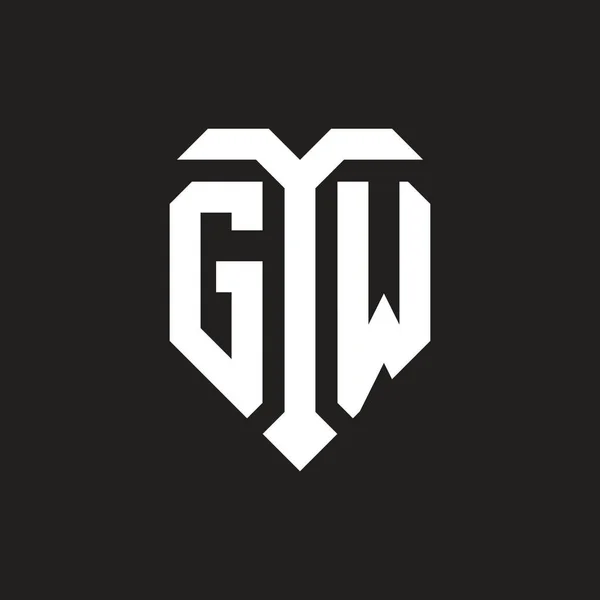 Gw logo design imágenes de stock de arte vectorial Depositphotos