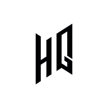 Merkez Monogram geometrik şekil şablonu. Monogram ilk tasarım vektörü beyaz arkaplanda izole edildi