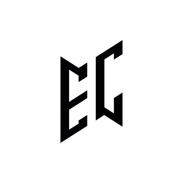 Ec几何造型模板 在白色背景上分离的初始设计矢量 — 图库矢量图片