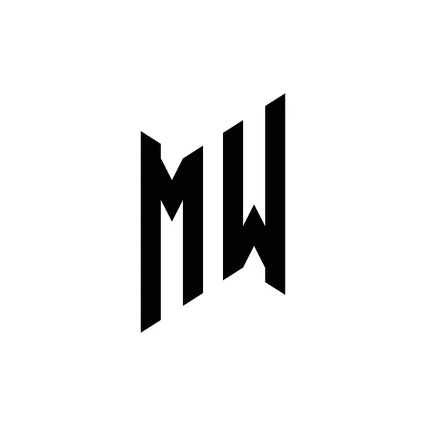 MM Monogram logo letter with polygonal geometric shape style