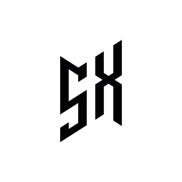 Monogram Geometrisk Form Stil Mall Monogram Ursprungliga Design Vektor Isolerad — Stock vektor