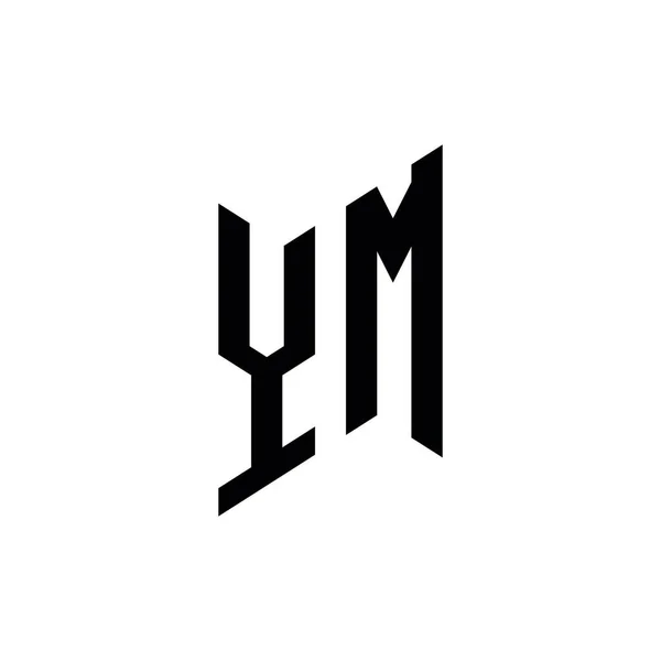 Modèle Style Forme Géométrique Monogram Monogramme Vecteur Conception Initiale Isolé — Image vectorielle