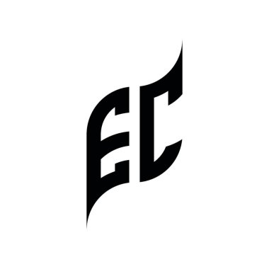 AK monogram geometrik biçim şablonu. Monogram ilk tasarım vektörü beyaz arkaplanda izole edildi