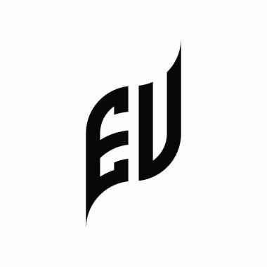 AB Monogram geometrik şekil şablonu. Monogram ilk tasarım vektörü beyaz arkaplanda izole edildi