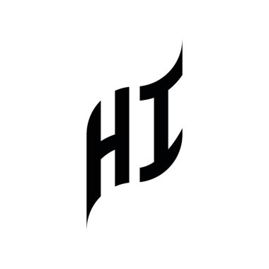 Selam monogram geometrik şekil şablonu. Monogram ilk tasarım vektörü beyaz arkaplanda izole edildi