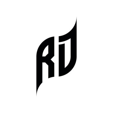 RD monogram geometrik şekil şablonu. Monogram ilk tasarım vektörü beyaz arkaplanda izole edildi