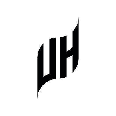 Monogram geometrik şekil şablonu. Monogram ilk tasarım vektörü beyaz arkaplanda izole edildi