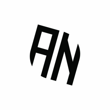 Beyaz arkaplanda izole edilmiş geometrik şekil vektör monogram tasarım şablonu olan bir logo