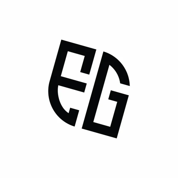Logo Geometrickým Tvarem Vektorový Monogram Design Šablony Izolované Bílém Pozadí — Stockový vektor