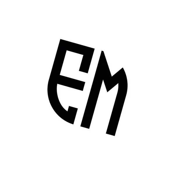 Logotipo Com Formato Geométrico Modelo Projeto Monograma Vetorial Isolado Fundo —  Vetores de Stock