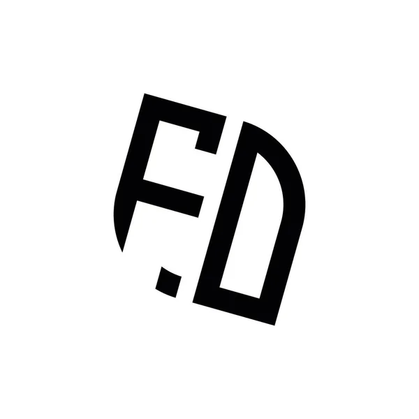 Logo Mit Geometrischer Form Vektor Monogramm Design Vorlage Isoliert Auf — Stockvektor