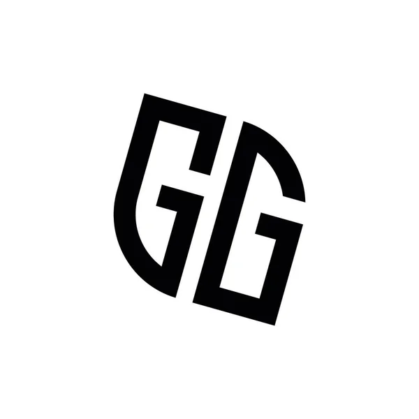 Logo Avec Modèle Conception Monogramme Vectoriel Forme Géométrique Isolé Sur — Image vectorielle