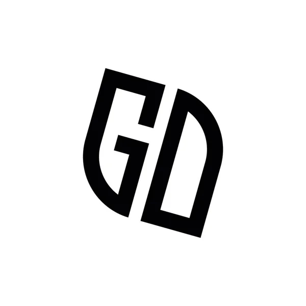 Logo Geometrickým Tvarem Vektor Monogram Design Šablony Izolované Bílém Pozadí — Stockový vektor