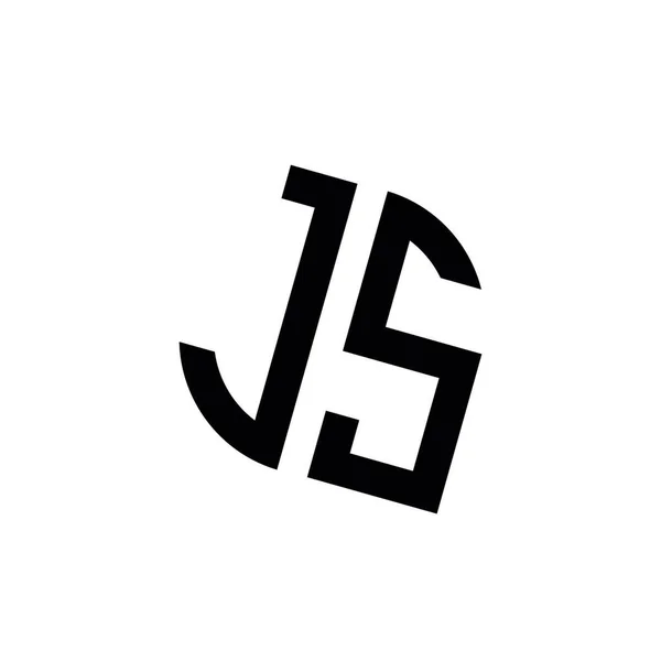 Logotipo Com Formato Geométrico Modelo Projeto Monograma Vetorial Isolado Fundo — Vetor de Stock
