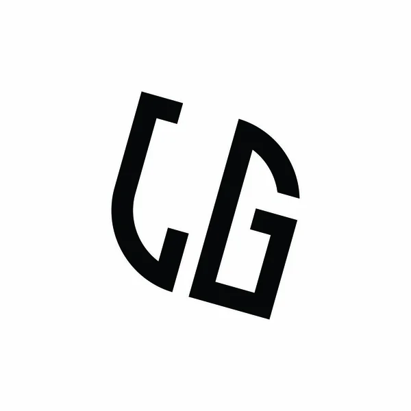 Logo Avec Modèle Conception Monogramme Vectoriel Forme Géométrique Isolé Sur — Image vectorielle