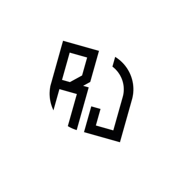 Logotipo Con Forma Geométrica Vector Monograma Diseño Plantilla Aislada Sobre — Vector de stock