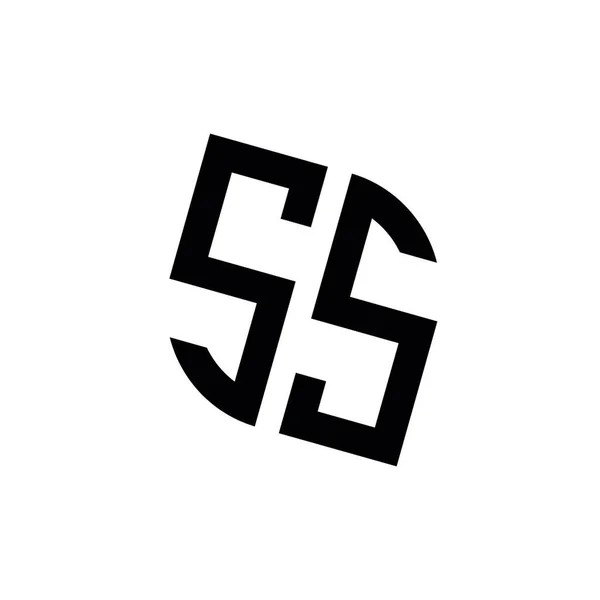 Logo Met Geometrische Vorm Vector Monogram Ontwerp Template Geïsoleerd Witte — Stockvector