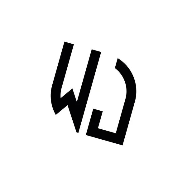 Logo Mit Geometrischer Form Vektor Monogramm Design Vorlage Isoliert Auf — Stockvektor