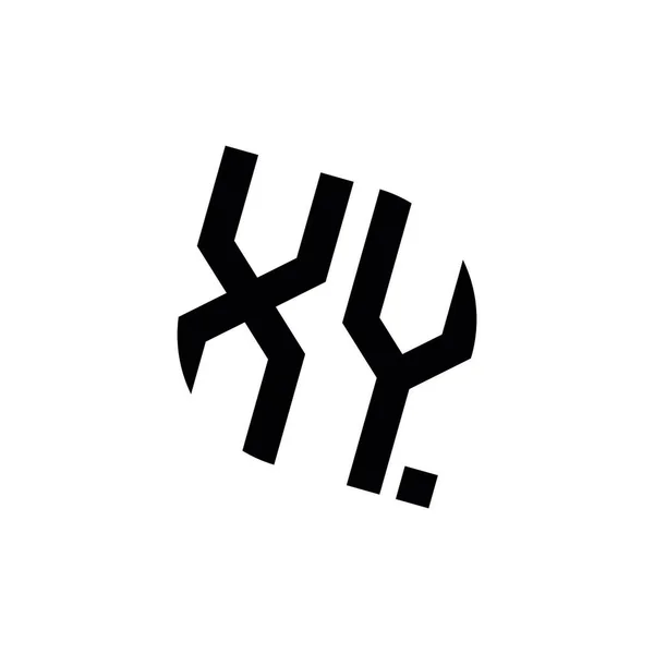 Logo Con Plantilla Diseño Monograma Vector Forma Geométrica Aislado Sobre — Vector de stock