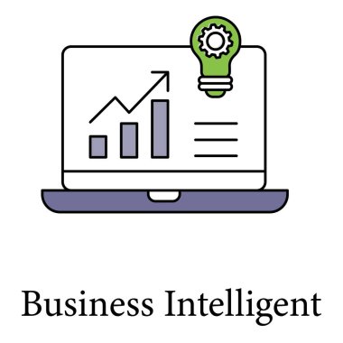 Veri için İş Zekası Simgesi İçgörü ve Analitik Sistemleri Sürükledi