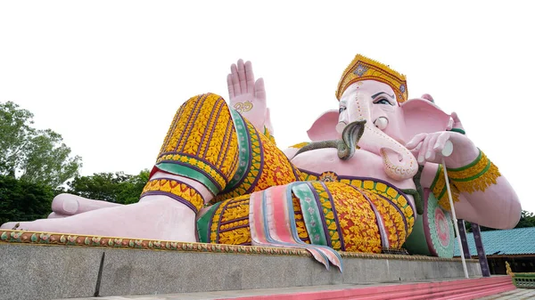 Hindu God Ganesha White Background Big Ganesha Statue Ganesha Park — Stock Photo, Image