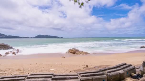 Motion Time Lapse Slider Pan Tilt Kalim Beach Patong Beach — стоковое видео