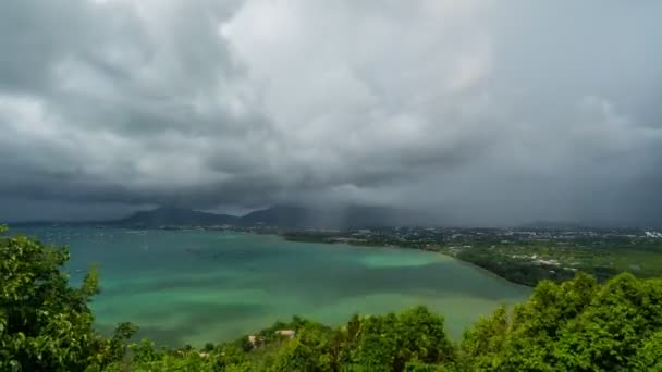 Time Lapse Metraggio Nubi Tempesta Nubi Scure Che Scorrono Sul — Video Stock