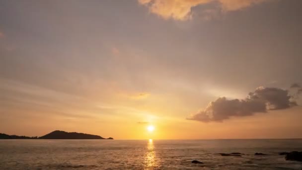 Timelapse Amazing Céu Nascer Sol Dramático Pôr Sol Céu Nuvens — Vídeo de Stock