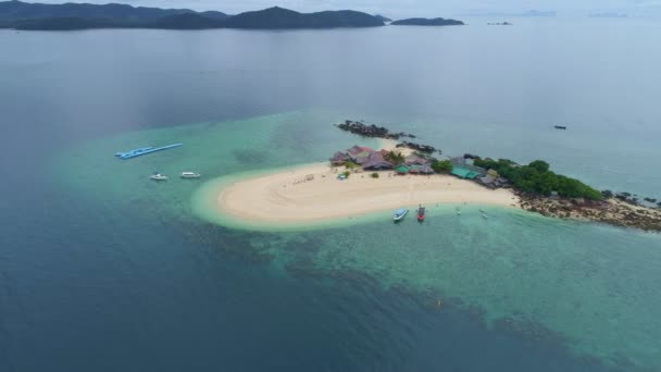 Vue Aérienne Drone Shot Amazing Small Island Beautiful Tropical Sandy — Video