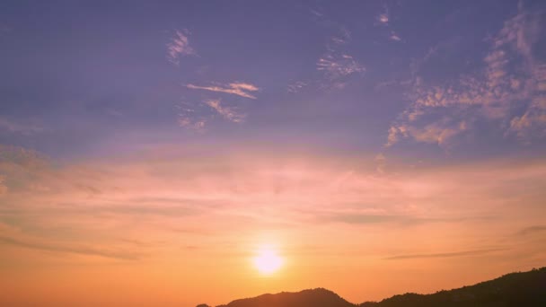 Amazing Cloudscape Majestic Sunrise Dramatic Sunset Sky Sea Amazing Light — Vídeo de Stock