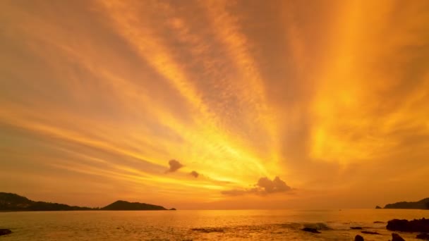 Time Lapse Majestic Sunset Sunrise Landscape Increíble Luz Naturaleza Cielo — Vídeo de stock
