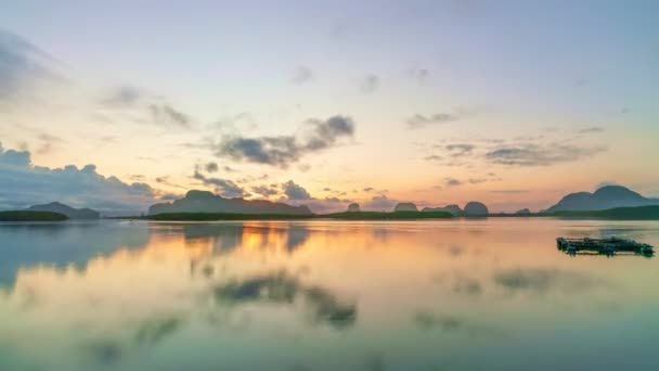 Zeitraffer Von Majestätischem Sonnenaufgang Oder Sonnenuntergang Erstaunliches Licht Der Natur — Stockvideo