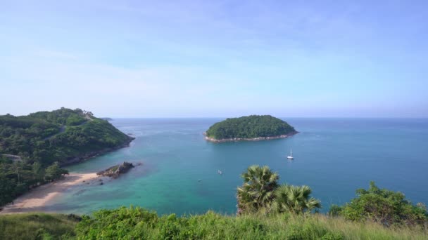 Mała Wyspa Tropikalnym Andaman Morze Piękna Tropikalna Wyspa Phuket Tajlandia — Wideo stockowe