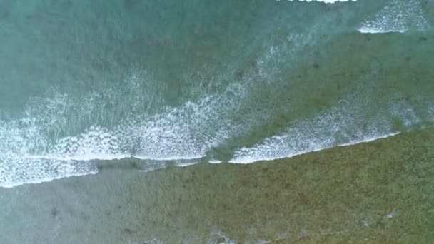 Vista Aérea Ondulaciones Video Drones Olas Mar Abierto Vista Superior — Vídeos de Stock