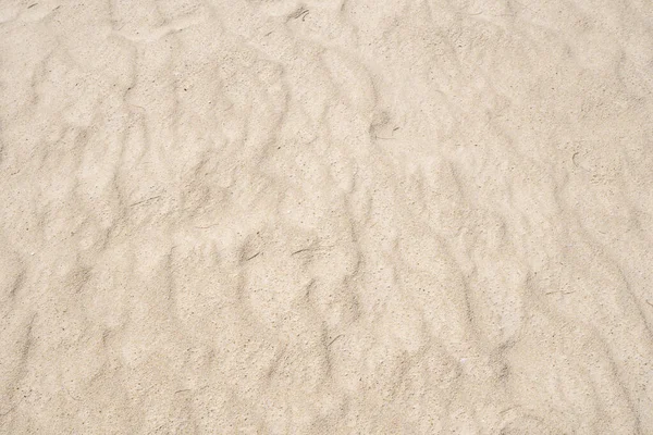 Природная Текстура Песчаного Пляжа Волновой Кривой Песка Пляже Солнечный День — стоковое фото