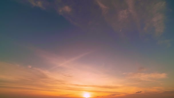 Ουρανό Time Lapse Clouds Sunset Sunrise Background Flowing Ηλιοβασίλεμα Σύννεφο — Αρχείο Βίντεο