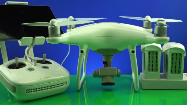 Janvier 2021 Drone Dji Phantom Pro Sur Table Photographie Professionnelle — Video