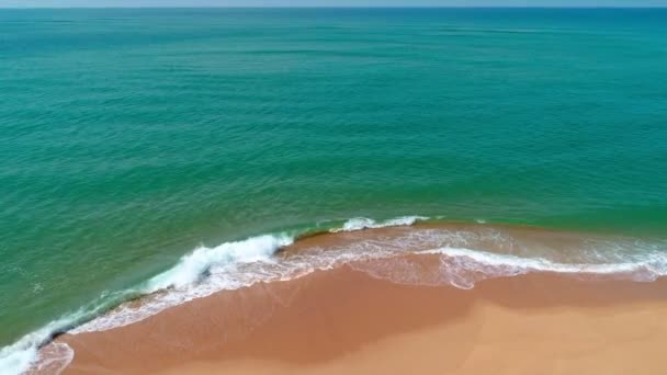 Flygfoto Ovanifrån Drönare Video Hög Kvalitet Vacker Tropisk Strand Med — Stockvideo