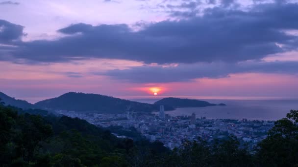 Filmagem Roll Time Lapse Nuvens Chuva Pôr Sol Nascer Sol — Vídeo de Stock