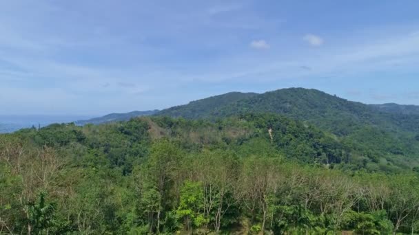 Phuket Tayland Planında Yüksek Dağlı Patong Şehrinin Hava Manzaralı Görüntüsü — Stok video