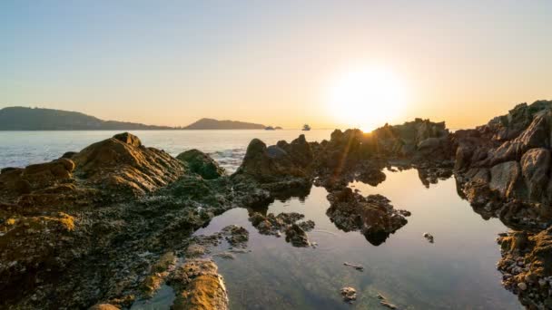 Timelapse 94Fps Temps Beau Coucher Soleil Ciel Lumière Dorée Avec — Video