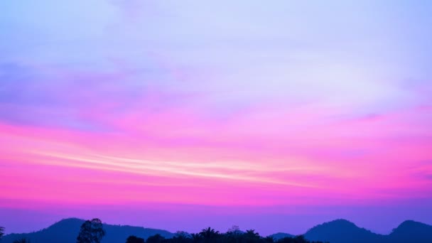 Bellissimo Colore Colorato Del Time Lapse Cielo Incredibile Maestoso Paesaggio — Video Stock