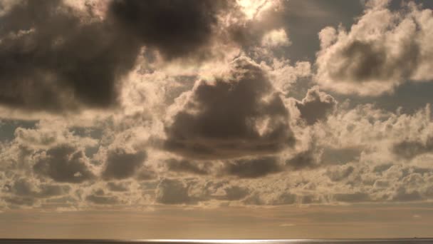 Cielo Nube Nera Grigio Scuro Nuvole Tempesta Scuro Tempestoso Nuvoloso — Video Stock