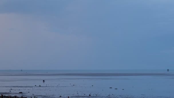 Timelapse Cielo Nube Negra Nubes Tormenta Gris Oscuro Nubes Tormenta — Vídeos de Stock