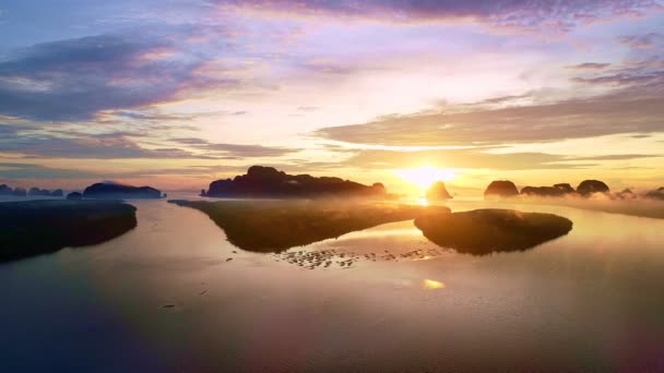 Muhteşem Manzara Doğa Görüntüsü Hava Manzarası Güzel Gün Doğumu Gün — Stok video