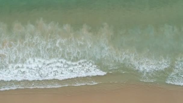 โอค ณภาพส ภาพถ ายโดรนว วทางอากาศ ชายหาดเขตร อนท สวยงามพร อมหาดทรายส ขาว — วีดีโอสต็อก