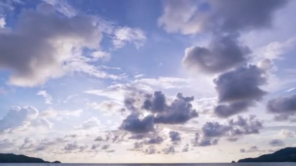 Time Lapse Céu Pastel Bonito Com Nuvens Verão Background Summer — Vídeo de Stock