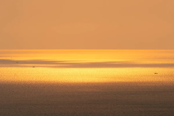 Vzdušný Panoramatický Výhled Západ Slunce Nad Oceánem Úžasný Zlatý Západ — Stock fotografie