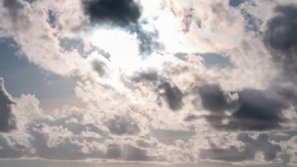 Filmación Roll Timelapse Cielo Nube Negra Nubes Negras Que Mueven — Vídeos de Stock