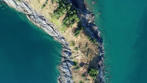 Drohnenaufnahmen Aus Der Luft Von Laem Promthep Cape Schöne Landschaft — Stockvideo